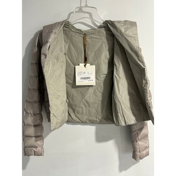 Max Mara “B-soft” Cropped Puffer Jacket – Cream – Size IT 2 - Picture 7 of 10